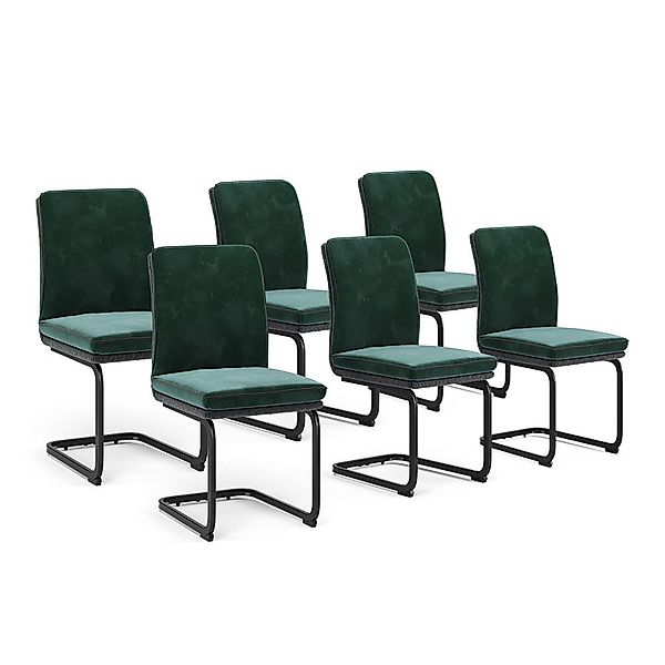 Vicco Esszimmerstuhl Eleganza, Grün, 6er Set günstig online kaufen