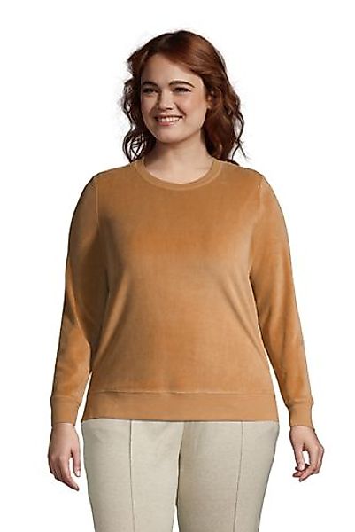 Sweatshirt aus Velours in großen Größen, Damen, Größe: 52-54 Plusgrößen, Be günstig online kaufen