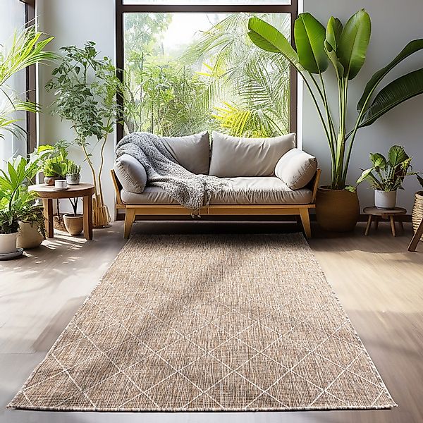 SIMPEX24 Outdoorteppich Rauten Design, Läufer, Höhe: günstig online kaufen