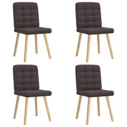 vidaXL Esszimmerstuhl Esszimmerstühle 4 Stk. Dunkelbraun günstig online kaufen