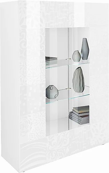 INOSIGN Vitrine "Miro", Stauraumvitrine, Höhe 166 cm mit dekorativem Siebdr günstig online kaufen