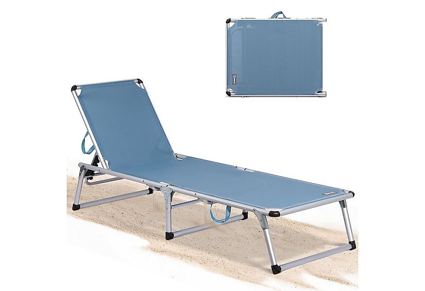HOMECALL Gartenliege Leicht Sonnenliege Klappbar Alu Liegestuhl Strandliege günstig online kaufen