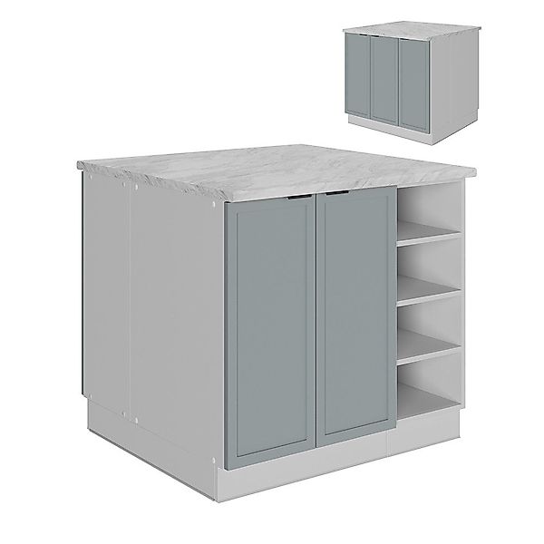 Vicco Unterschrank Fame-Line, Hellblau-grau/Weiß, 90 cm günstig online kaufen