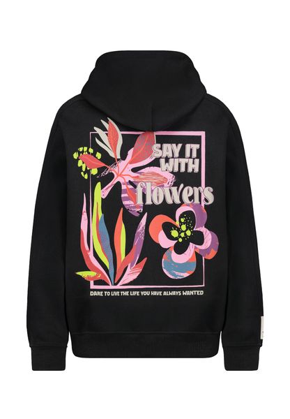 SUBLEVEL Kapuzenpullover Damen Hoodie mit Flowerprints günstig online kaufen