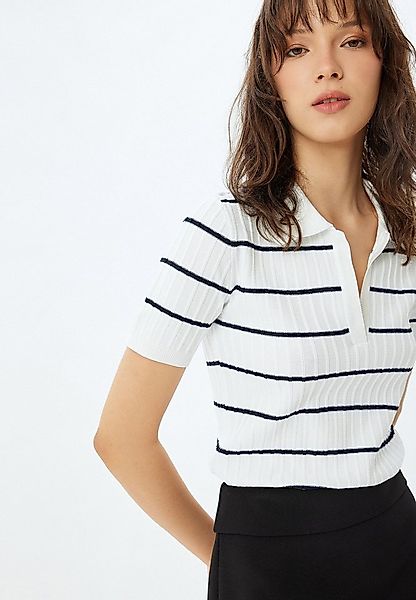 Koton Kurzarmpullover Polokragen Regular günstig online kaufen