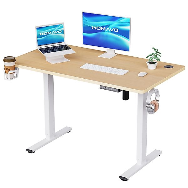 HOMAVO Schreibtisch Höhenverstellbarer schreibtisch mit Memory- günstig online kaufen