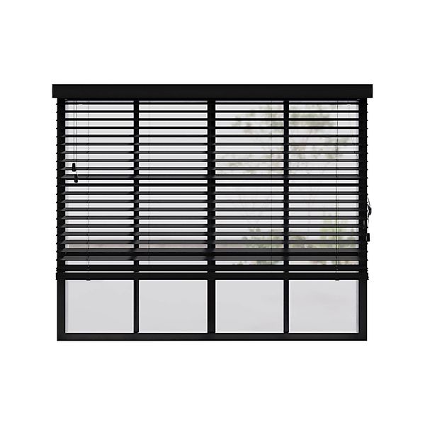 Cocoon Home Concepts Holz Jalousien 110 x 240  50mm Lamellen  Schwarz günstig online kaufen