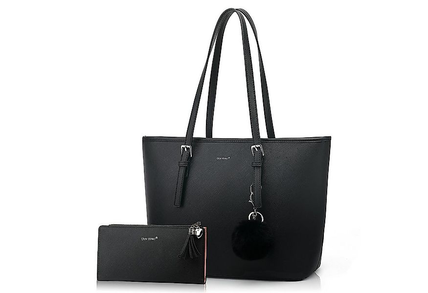TAN.TOMI Shopper Handtasche Damen mit Geldbörse und Schlüsselanhänger, Groß günstig online kaufen