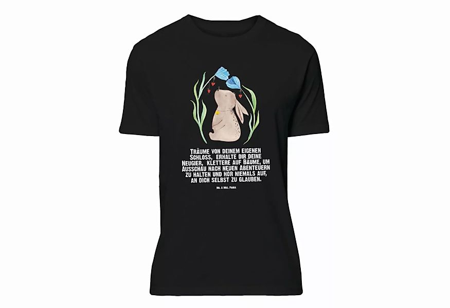 Mr. & Mrs. Panda T-Shirt Hase Blume - Schwarz - Geschenk, Kaninchen, Gesche günstig online kaufen