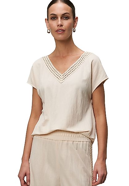 Zero T-Shirt "zero Damen Shirt mit Ajourbordüre", (1 tlg.), Lochmuster günstig online kaufen