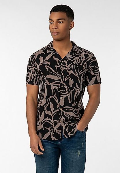 Urban Surface Kurzarmhemd Herren Freizeithemd Allover-Print Tropical Flower günstig online kaufen
