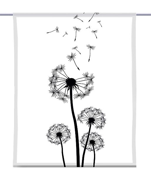 gardinen-for-life Scheibengardine Dandelion black – Pusteblume günstig online kaufen