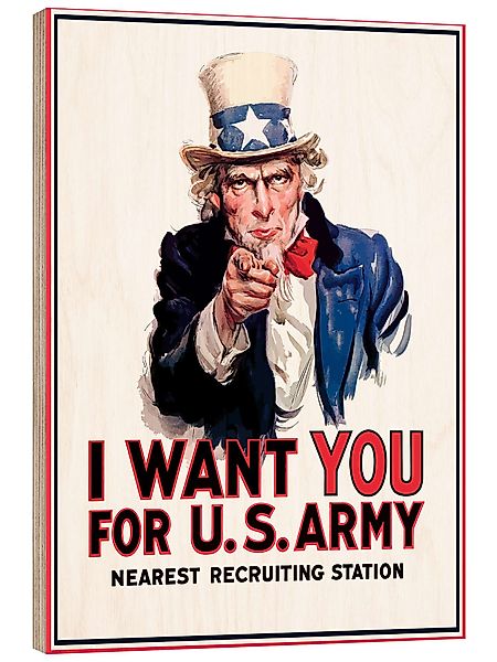 Posterlounge Holzbild John Parrot, I want günstig online kaufen