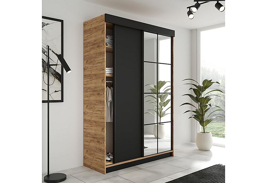 KIER FURNITURE Schiebetürenschrank LAMARO 138 x 205 x 59 cm - Schrank Schla günstig online kaufen