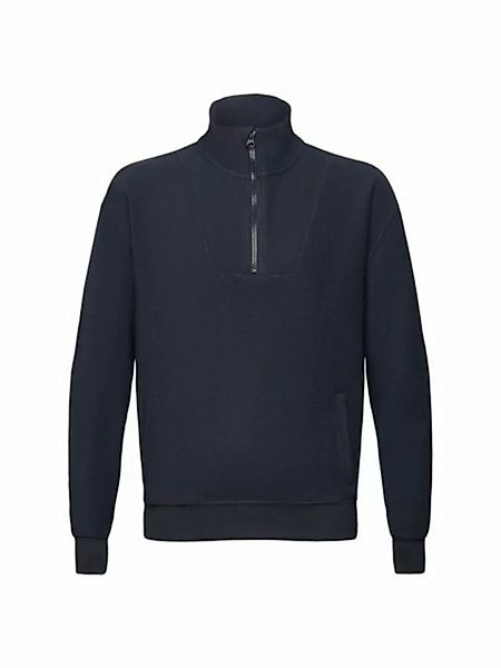Esprit Sweatshirt Fleece-Sweatshirt mit halbem Zipper (1-tlg) günstig online kaufen