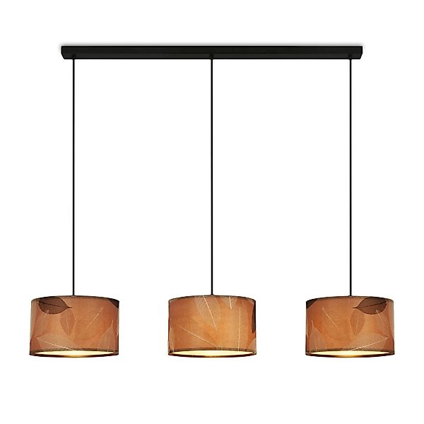 Briloner Pendelleuchte Swing Nature 3-flammig E27 Fassung Kaffee günstig online kaufen