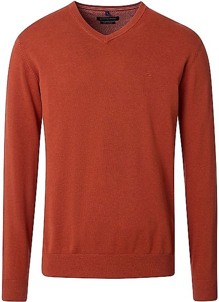 Casa Moda Pullover V-Ausschnitt Orange Brick - Größe 5XL günstig online kaufen