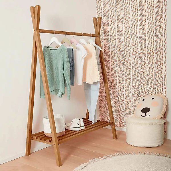 Garderobenständer für Kinderzimmer aus Buche Massivholz 99 cm breit günstig online kaufen