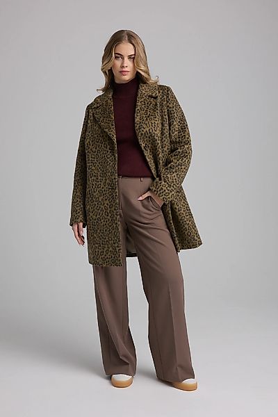 MANISA Fellimitatmantel, mit Animal-Print und Reverskragen günstig online kaufen