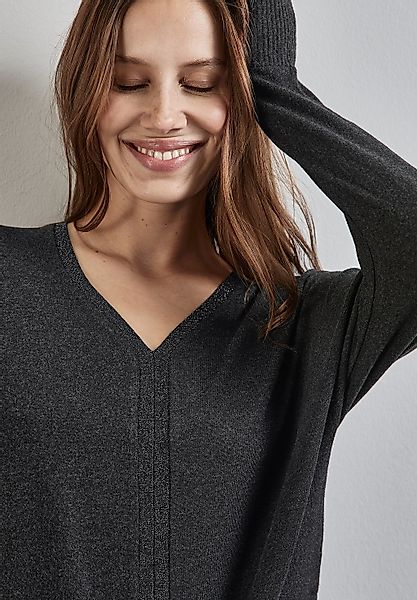 STREET ONE Strickpullover, mit Glitzerdetails günstig online kaufen