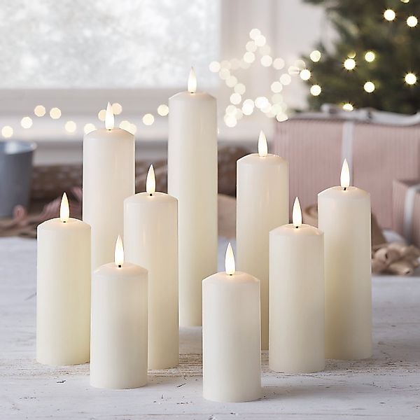 9er Set TruGlow® LED Kerzen Echtwachs mit Fernbedienung günstig online kaufen