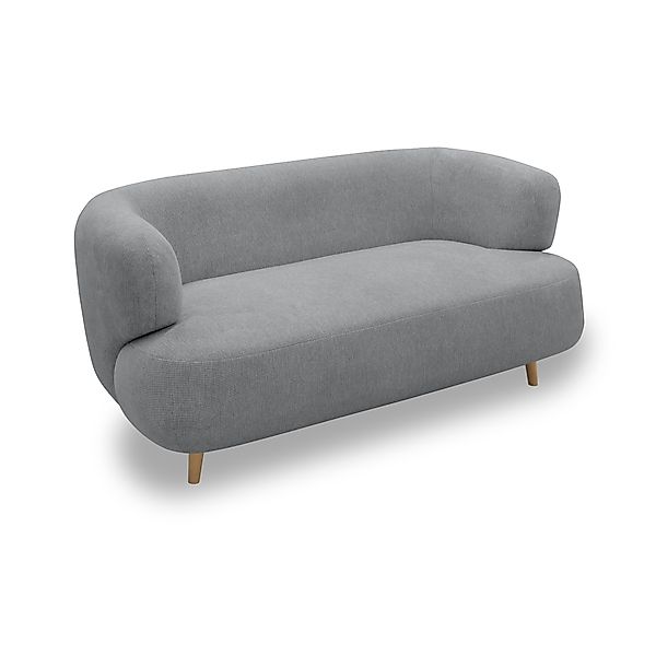 Sofa 800014, 2-Sitzer, runde Ecken, Holzfüße Eiche, 2er Couch, 86 x 73 x 16 günstig online kaufen