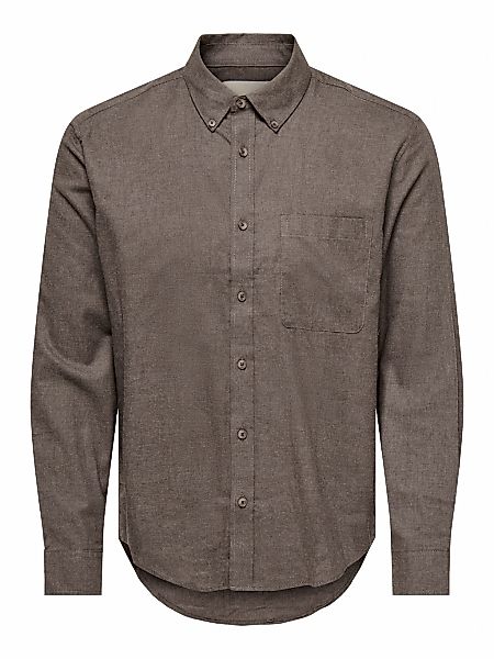 ONLY & SONS Langarmhemd "ONSJUPITER REG FIT LS SHIRT NOOS" mit Button Down günstig online kaufen
