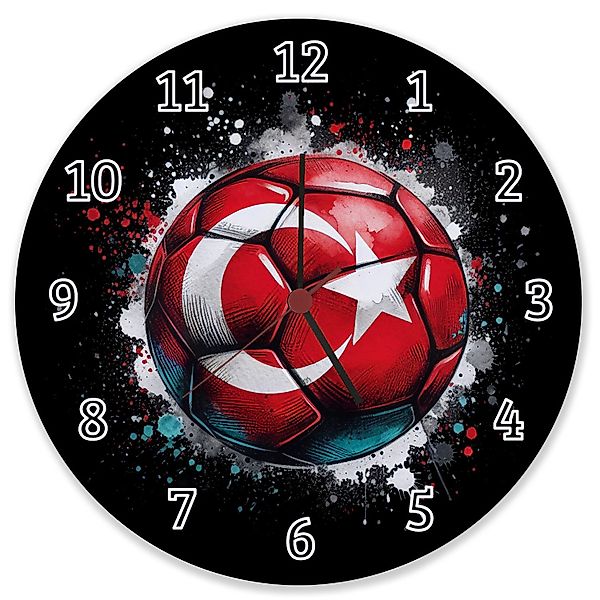 speecheese Wanduhr Fußball Türkei Flagge Wanduhr günstig online kaufen