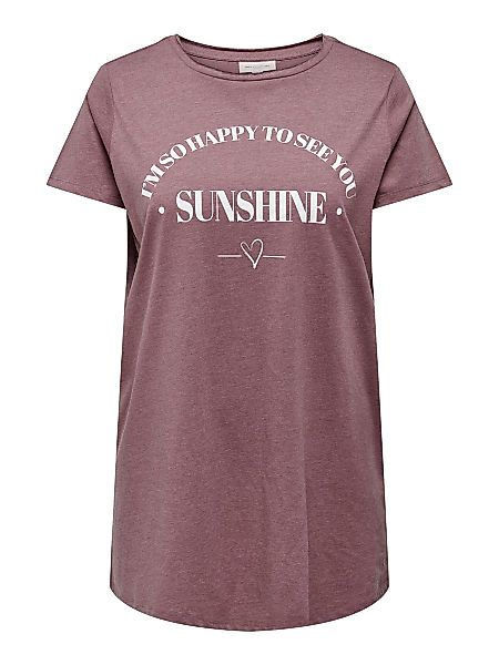ONLY Curvy Longline T-shirt Damen Braun günstig online kaufen