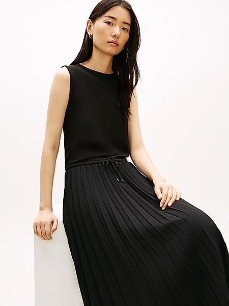 Tommy Hilfiger Strickkleid 5X2 SLASH-NK MIX MEDIA DRS mit feinen Rippen günstig online kaufen