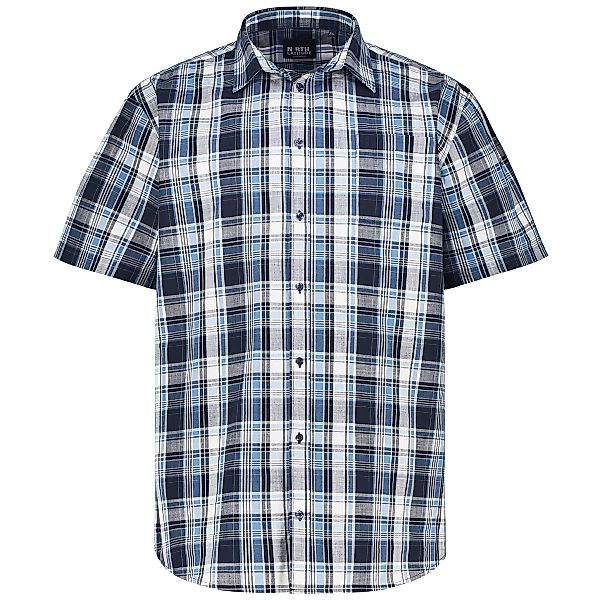 North Freizeithemd mit Karomuster Farbe dunkelblau Größe: 4XL günstig online kaufen
