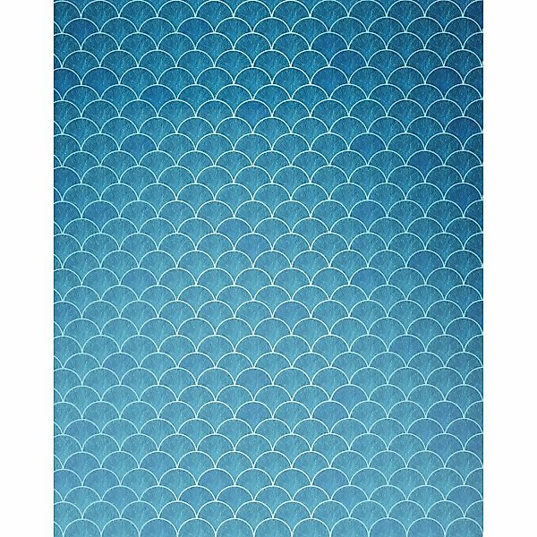 Sanders & Sanders Fototapete Art Deco Blau 200 x 250 cm 611959 günstig online kaufen