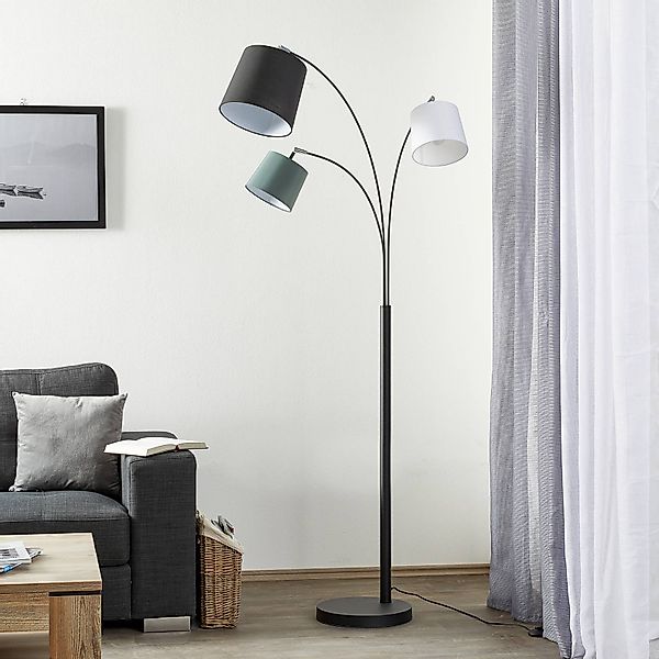 By Rydéns Stehlampe Foggy, 3-flammig, schwarz günstig online kaufen