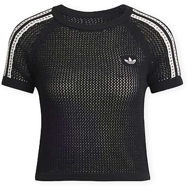 adidas  T-Shirt T-Shirt Crochet - Black günstig online kaufen