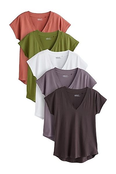 Next V-Shirt 5 T-Shirts mit V-Ausschnitt günstig online kaufen