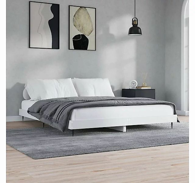 furnicato Bett Bettgestell Weiß 140x200 cm Holzwerkstoff günstig online kaufen