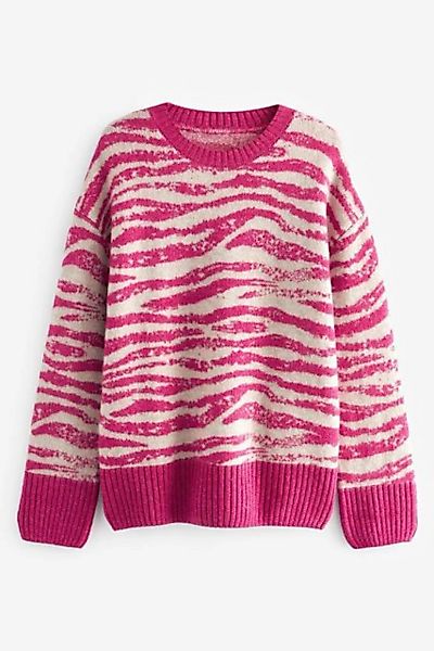 Next Rundhalspullover Pullover mit Animal-Muster (1-tlg) günstig online kaufen