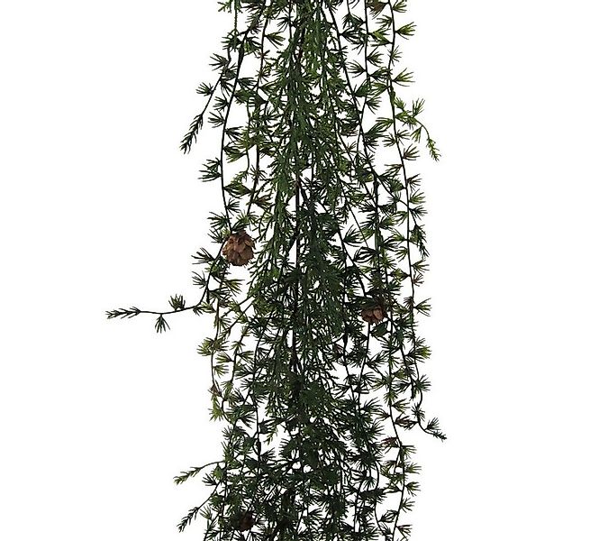 Kunstgirlande Künstliche LÄRCHENGIRLANDE ca 190cm mit Natur-Zapfen., Gasper günstig online kaufen