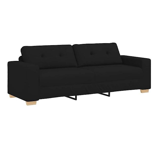 vidaXL Sofa 3-Sitzer-Sofa Schwarz 180 cm Stoff günstig online kaufen