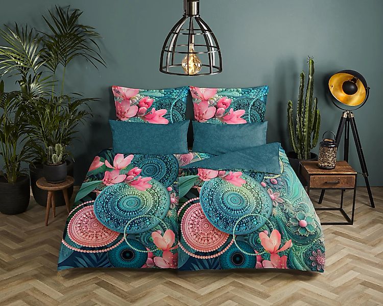 hip Wendebettwäsche "Zahra" 2 Stk. tlg. Satin, Reißverschluss, Wendeoptik, günstig online kaufen