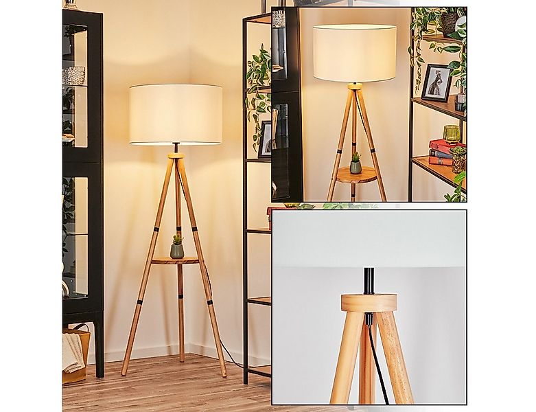 hofstein Stehlampe Stehlampe aus Holz/Metall im modernen Boho-Design mit Fu günstig online kaufen