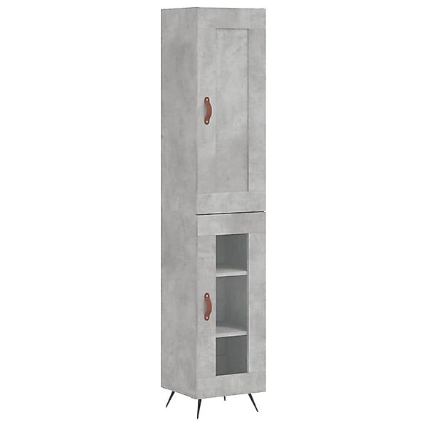 vidaXL Highboard Betongrau 34,5x34x180 cm Holzwerkstoff 3200365 günstig online kaufen