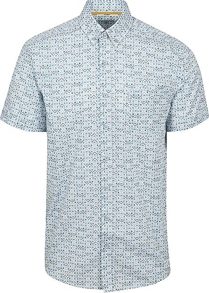 State Of Art Short Sleeve Hemd Druck Hellblau  - Größe 4XL günstig online kaufen