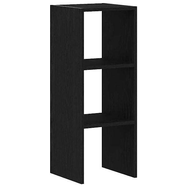 vidaXL Bücherregal Stapelbar Schwarz Eichen-Optik 30x30x80 cm 858805 günstig online kaufen