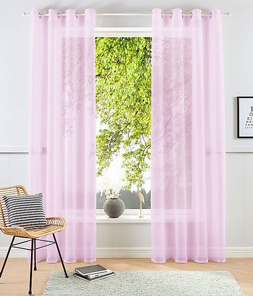 my home Gardine XANA mit Ösen, Kräuselband oder Schlaufen (1 St), Ösen, tra günstig online kaufen