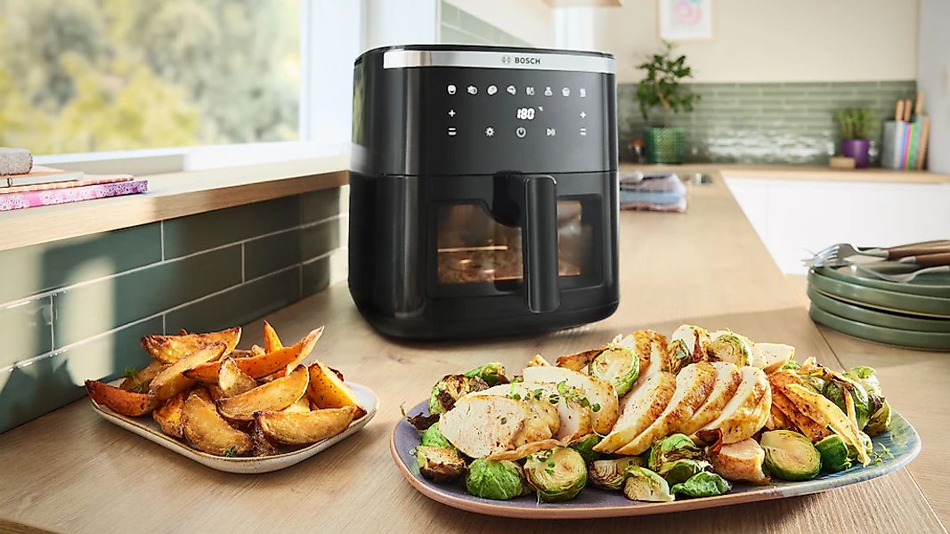 BOSCH Heißluftfritteuse "Air Fryer Serie 6, MAF671B0, 7,2l, Sichtfenster, 7 günstig online kaufen