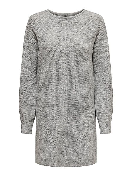 ONLY Einfarbiges Strickkleid Damen Grau günstig online kaufen