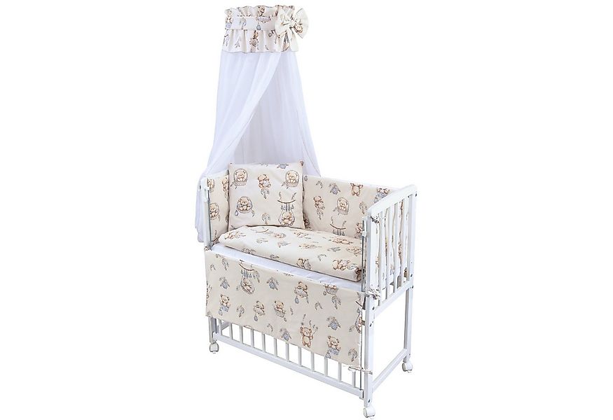 Baby-Delux Beistellbett Babybett Teddy Beige, Stillbett 90x40 weiß höhenver günstig online kaufen