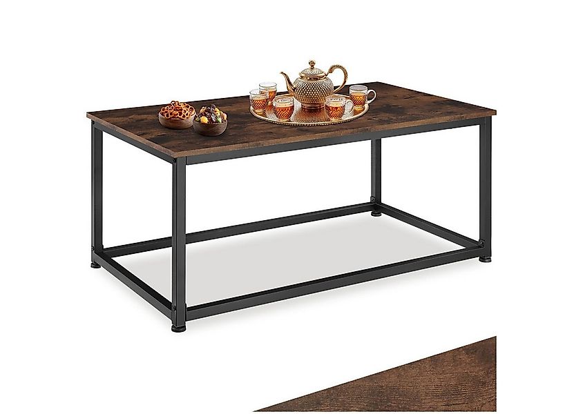 tectake Couchtisch Lynch (1-St., 1 tlg), Rechteckiger Couchtisch im schnörk günstig online kaufen