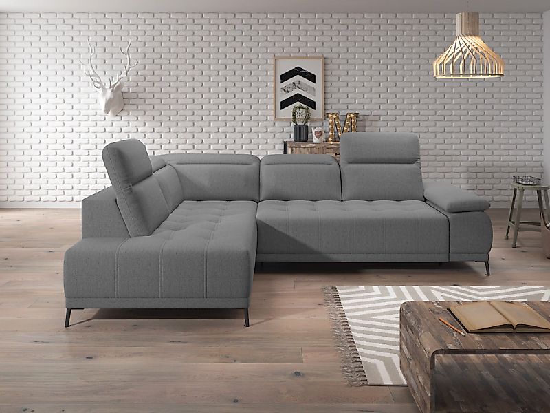 WERK2 Ecksofa "Focus-L, elektrisch erweiterbare Sitztiefe um ca. 30 cm, L-F günstig online kaufen